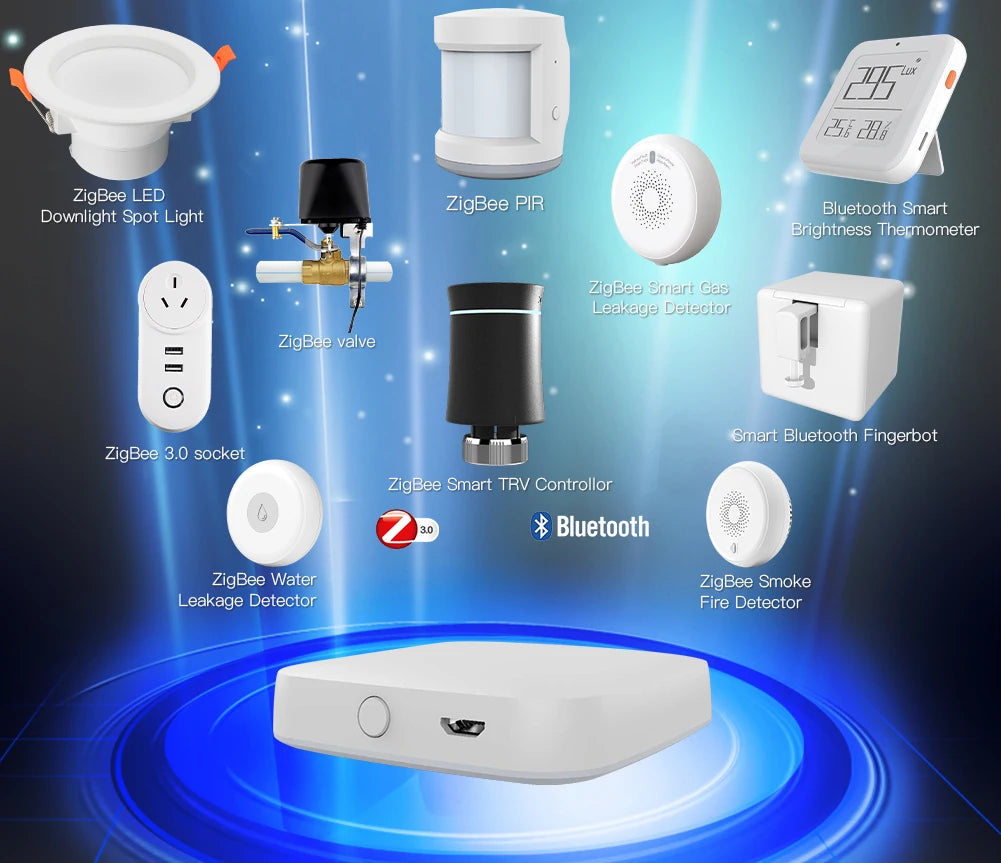 MOES Multi-mode Smart Gateway ZigBee Bluetooth Mesh Hub