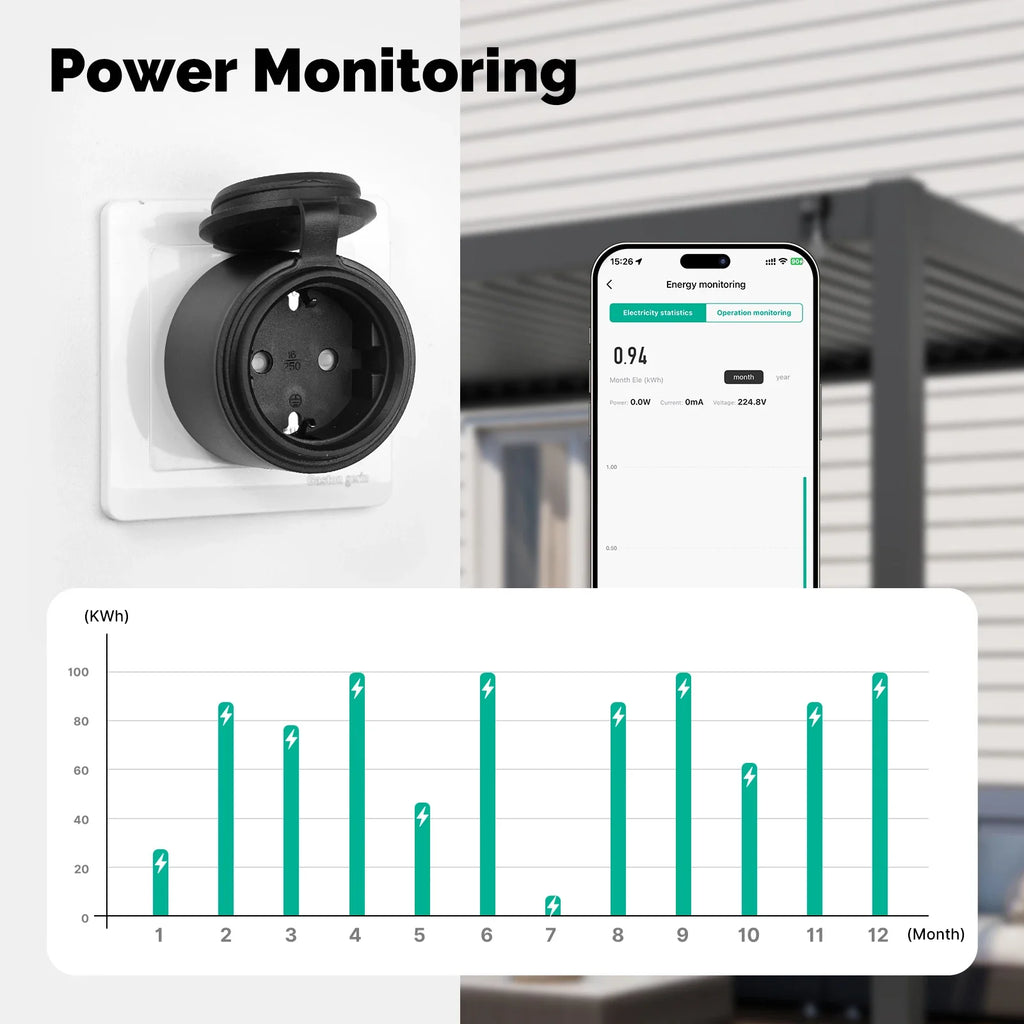 MOES Wi-Fi Smart EU 16A Socket Plug