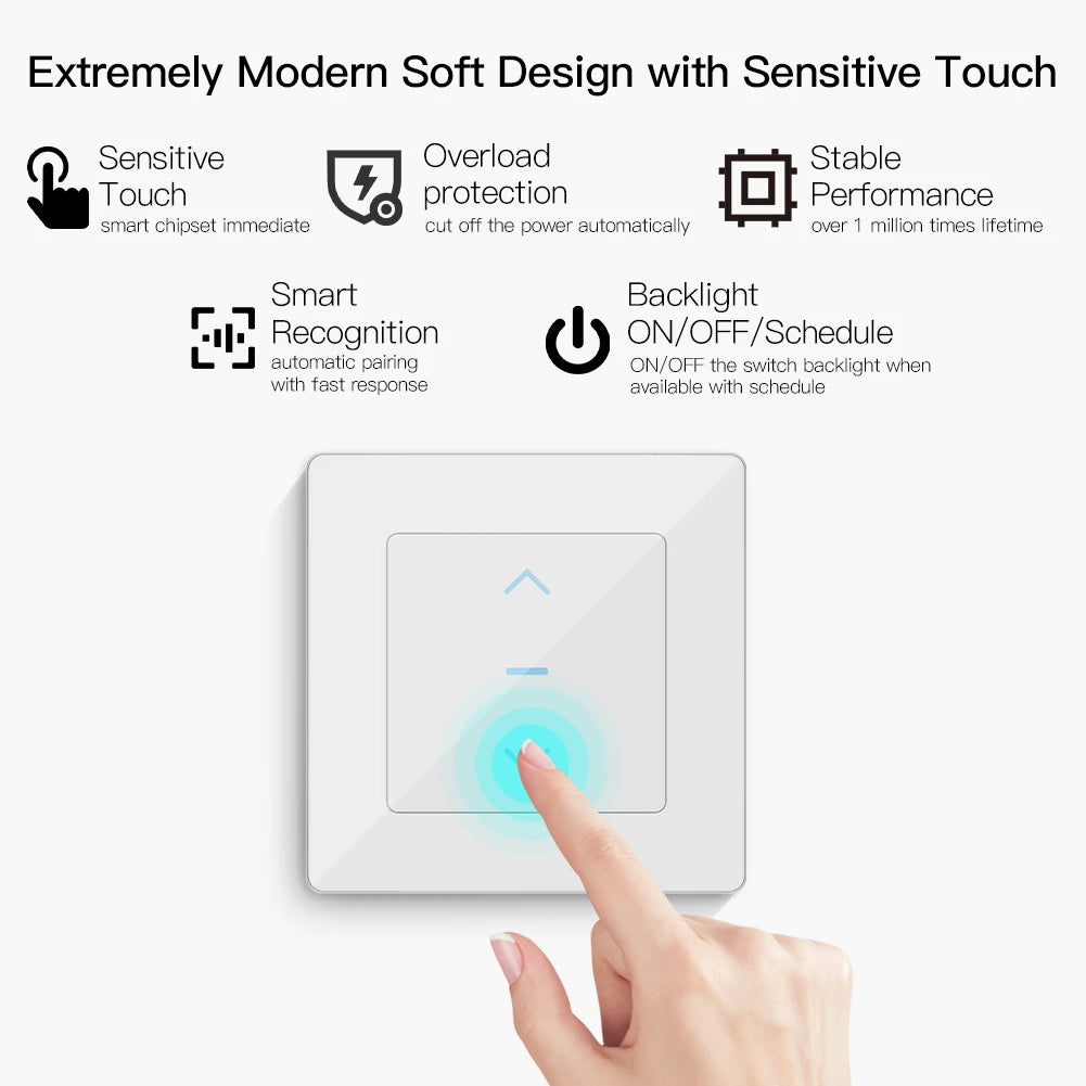 Wi-Fi Smart Curtain Switch Touch Design