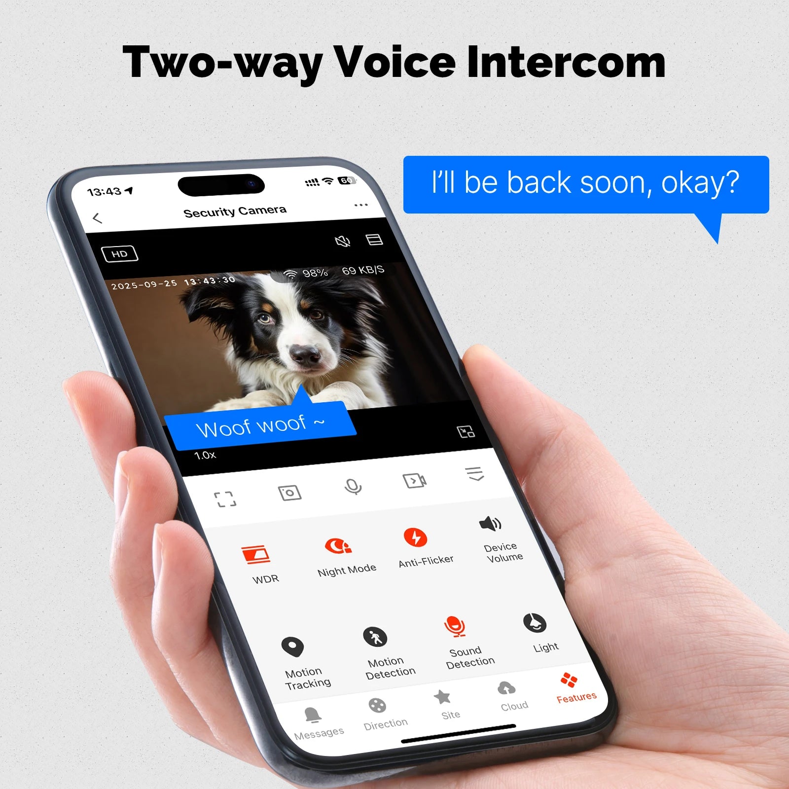 MOES Tuya Wi-Fi Smart Camera Indoor 3MP HD Pan 360° Tilt 180°