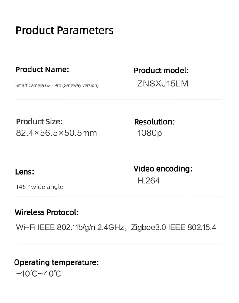 Aqara Original Smart Camera G2H Pro
