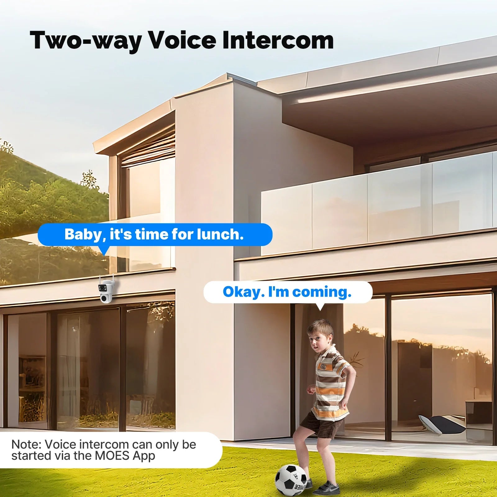 Moes Tuya Smart Wi-Fi Outdoor Security Camera 4MP Dual Screen 2.4G/5G IP65