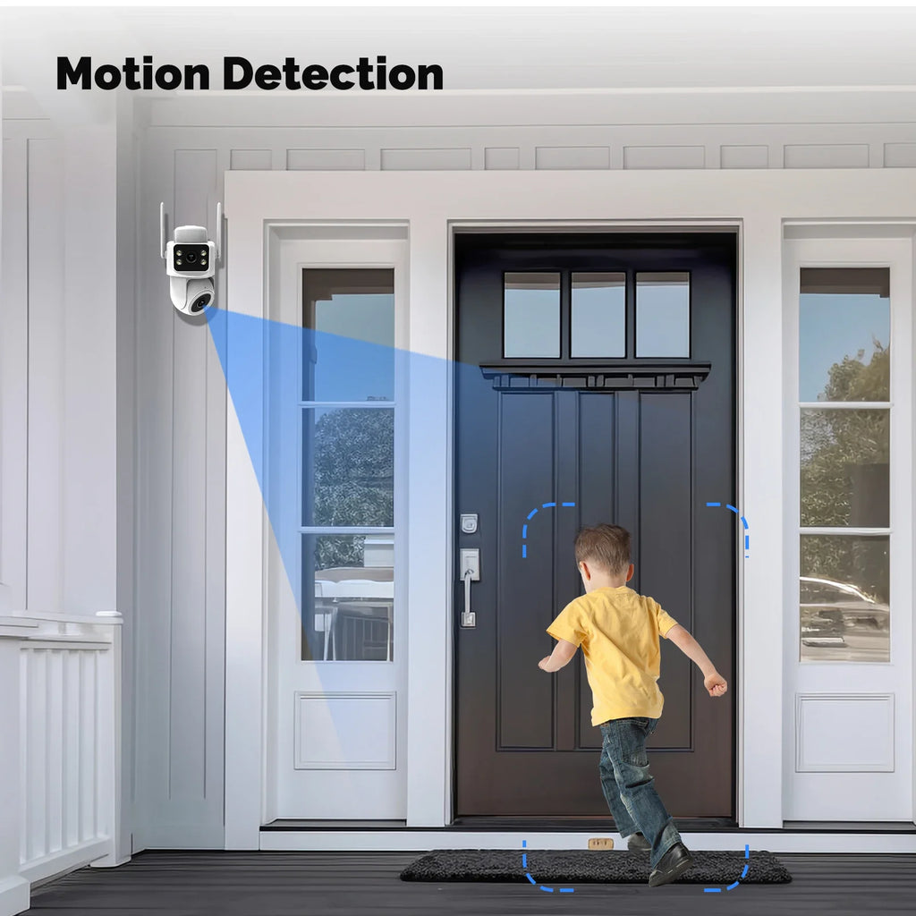 Moes Tuya Smart Wi-Fi Outdoor Security Camera 4MP Dual Screen 2.4G/5G IP65