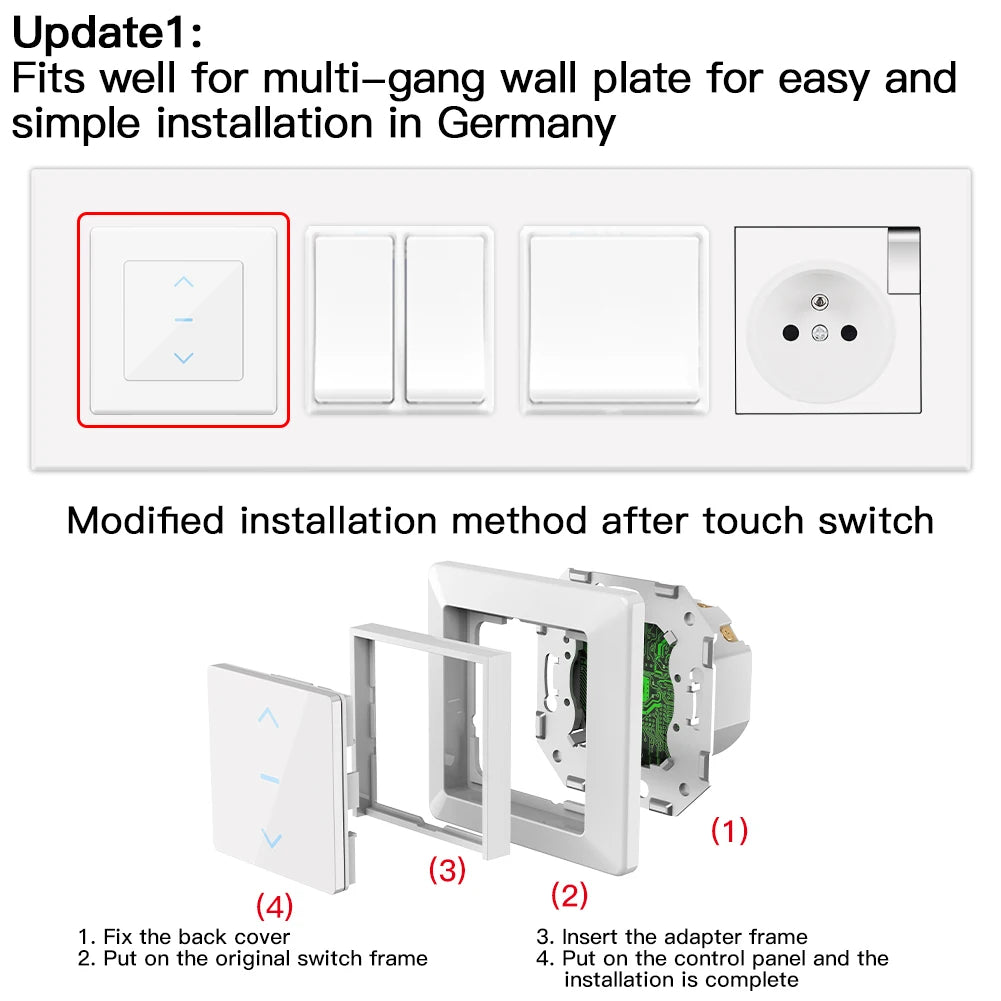 Wi-Fi Smart Curtain Switch Touch Design
