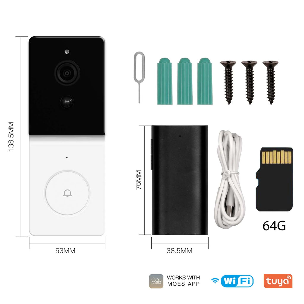 MOES Tuya 1080P Smart Wi-Fi Video Doorbell