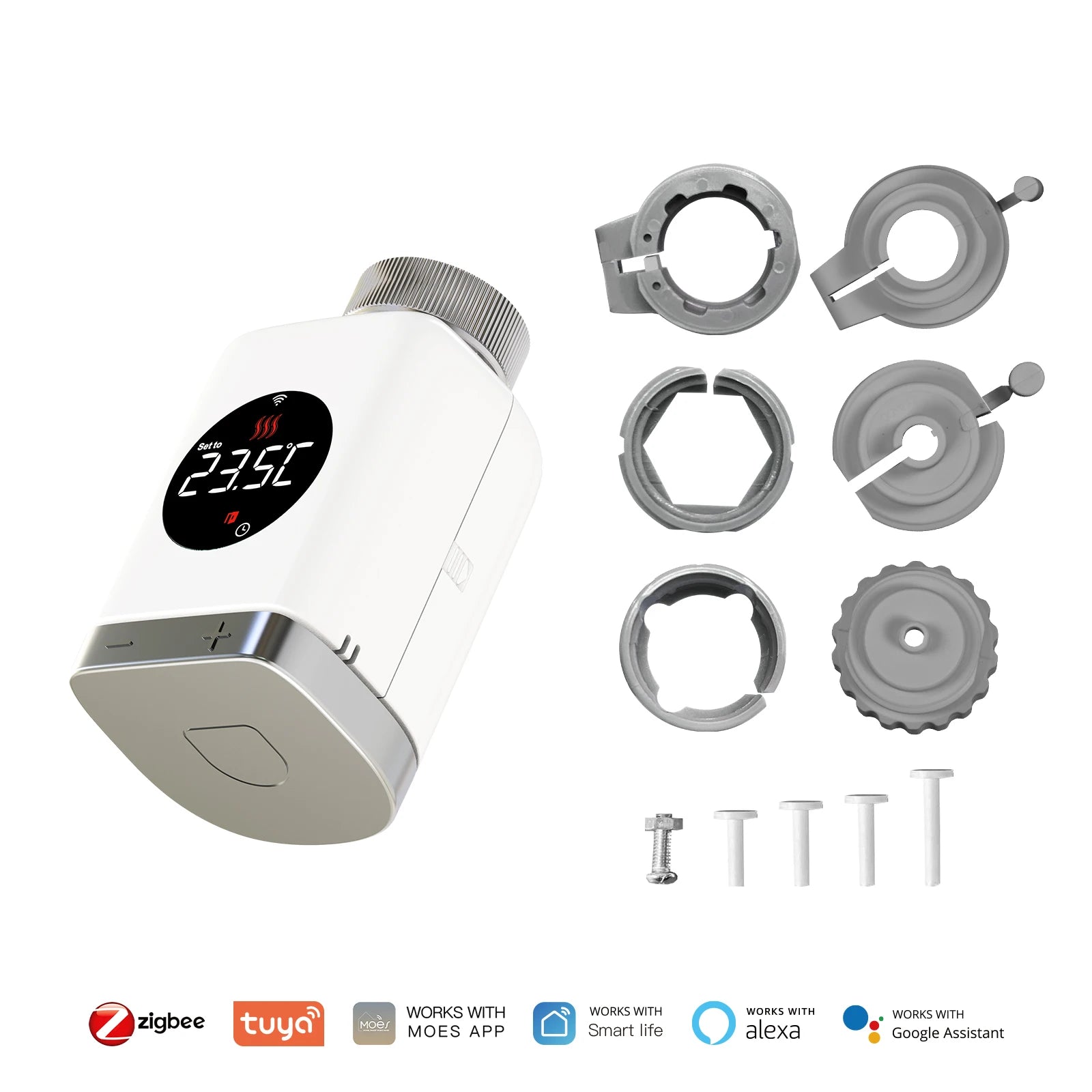 MOES Tuya Smart Wi-Fi / ZigBee Thermostatic Radiator Valve TRV