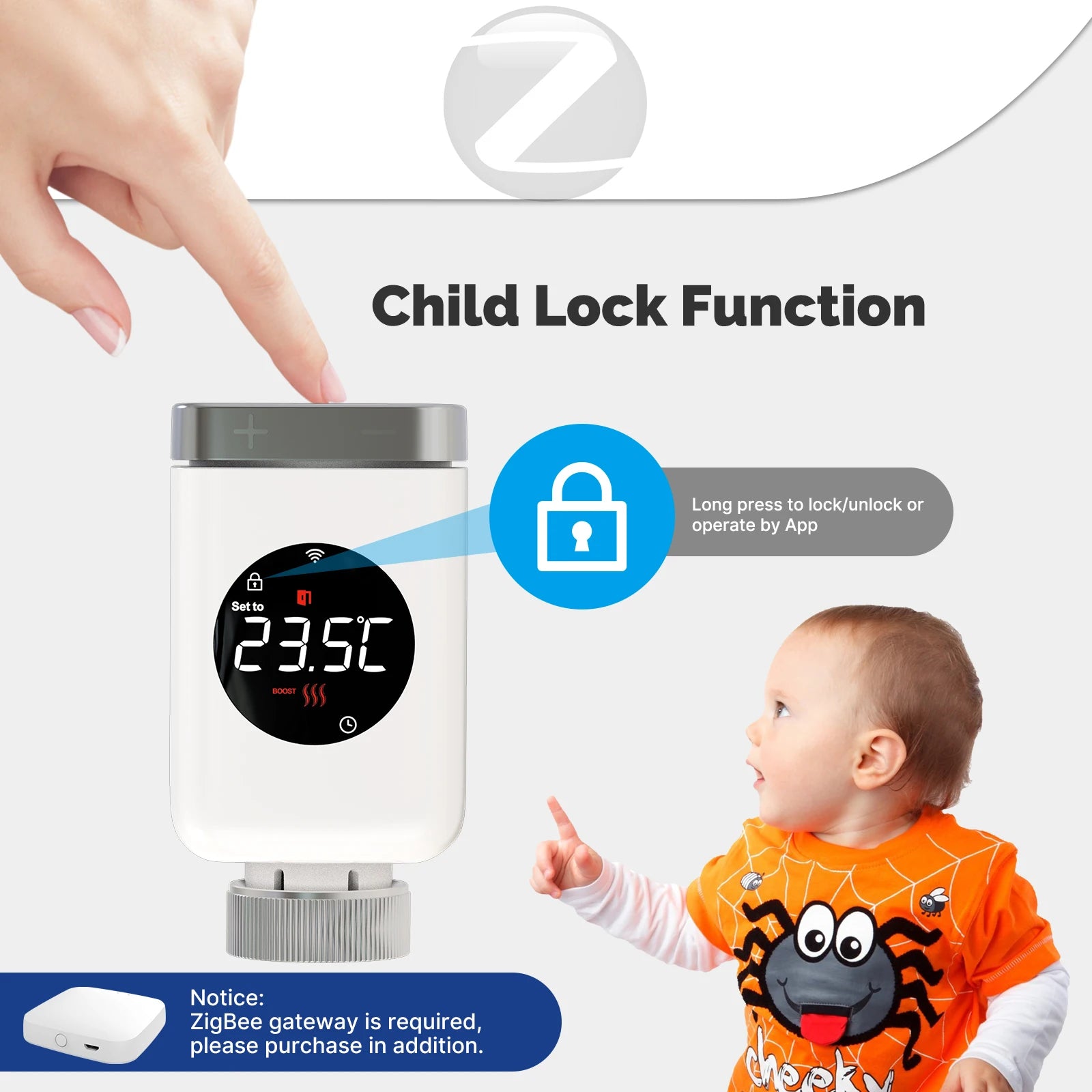 MOES Tuya Smart Wi-Fi / ZigBee Thermostatic Radiator Valve TRV