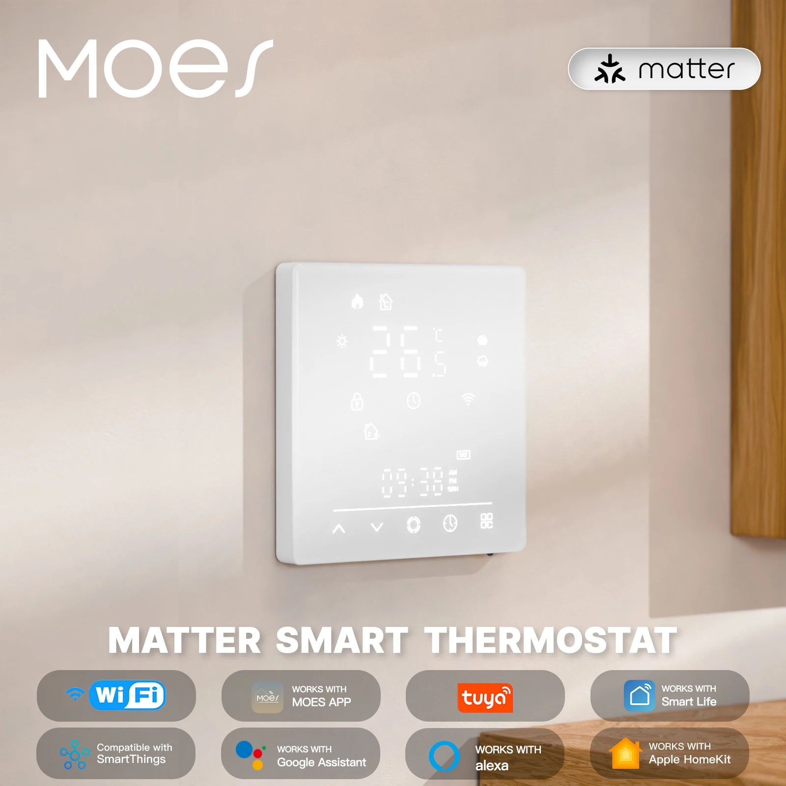 MOES Tuya Matter Smart Thermostat