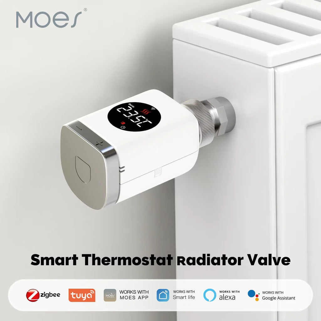 MOES Tuya Smart Wi-Fi / ZigBee Thermostatic Radiator Valve TRV