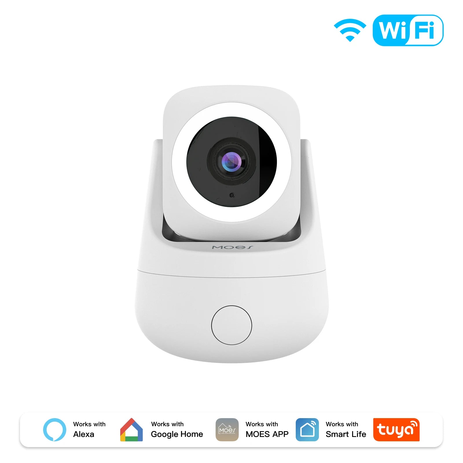 MOES Tuya Wi-Fi Smart Camera Indoor 3MP HD Pan 360° Tilt 180°